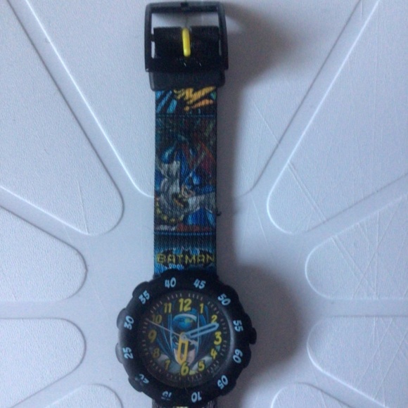 Rare DC Comics Batman Watch by Swatch Flik Flak - Picture 5 of 8